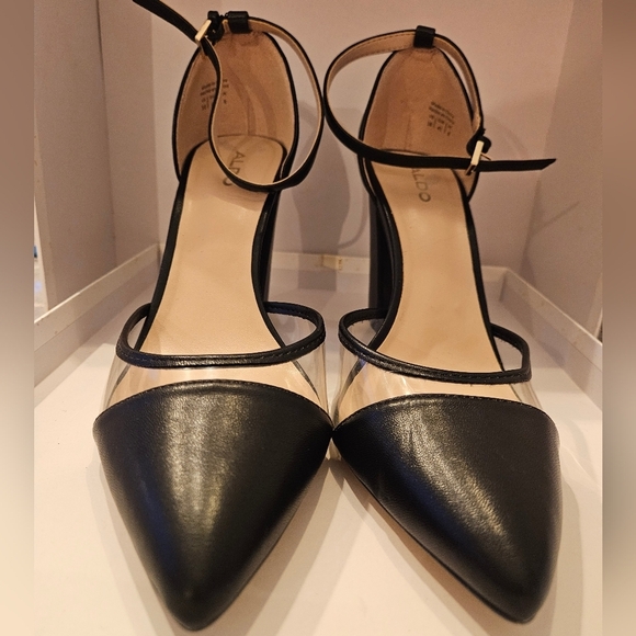 New Aldo black and transparent high heels size 10 - Picture 1 of 6